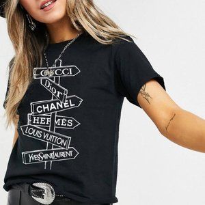 Designer Lane Fashion Names Street Sign T-Shirt